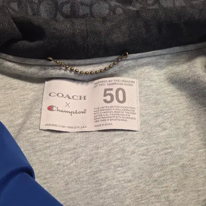 [BUNJANG] Coach Champion Leather Sleeve Jacket / 코치 x 챔피언 콜라보 가죽자켓 50. coach x champion
