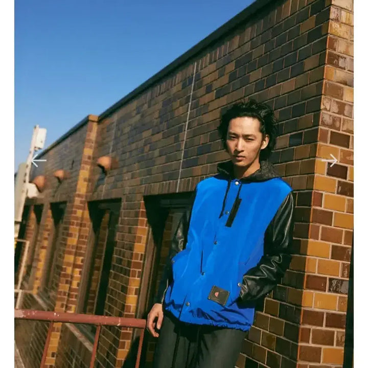 [BUNJANG] Coach Champion Leather Sleeve Jacket / 코치 x 챔피언 콜라보 가죽자켓 50. coach x champion