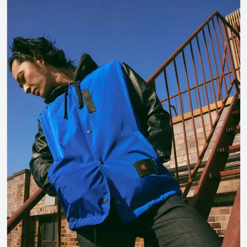 [BUNJANG] Coach Champion Leather Sleeve Jacket / 코치 x 챔피언 콜라보 가죽자켓 50. coach x champion