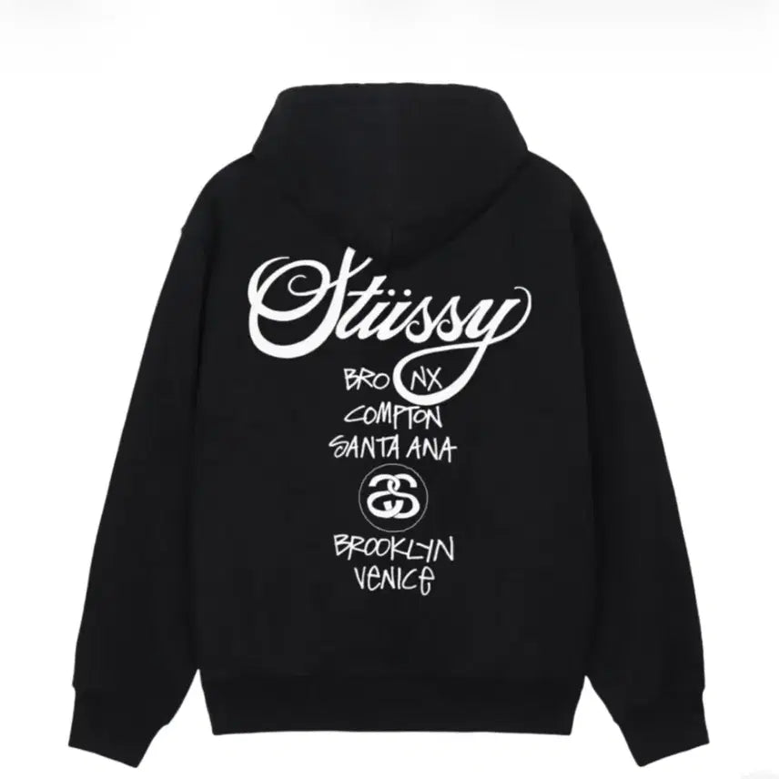 [BUNJANG] Stussy World Tour Hoodie / [S] 스투시 월드투어 후드