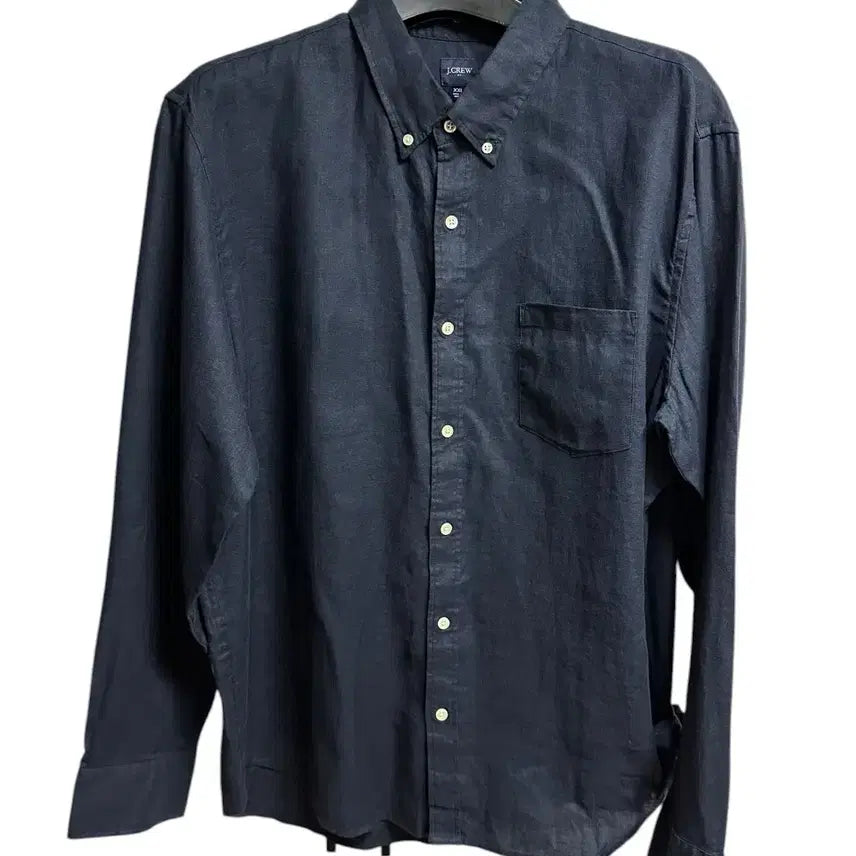 [BUNJANG] J.Crew Linen Long Sleeve Shirt Navy XXL / 제이크루(j.crew) 린넨 긴팔 셔츠 네이비 XXL 새상품
