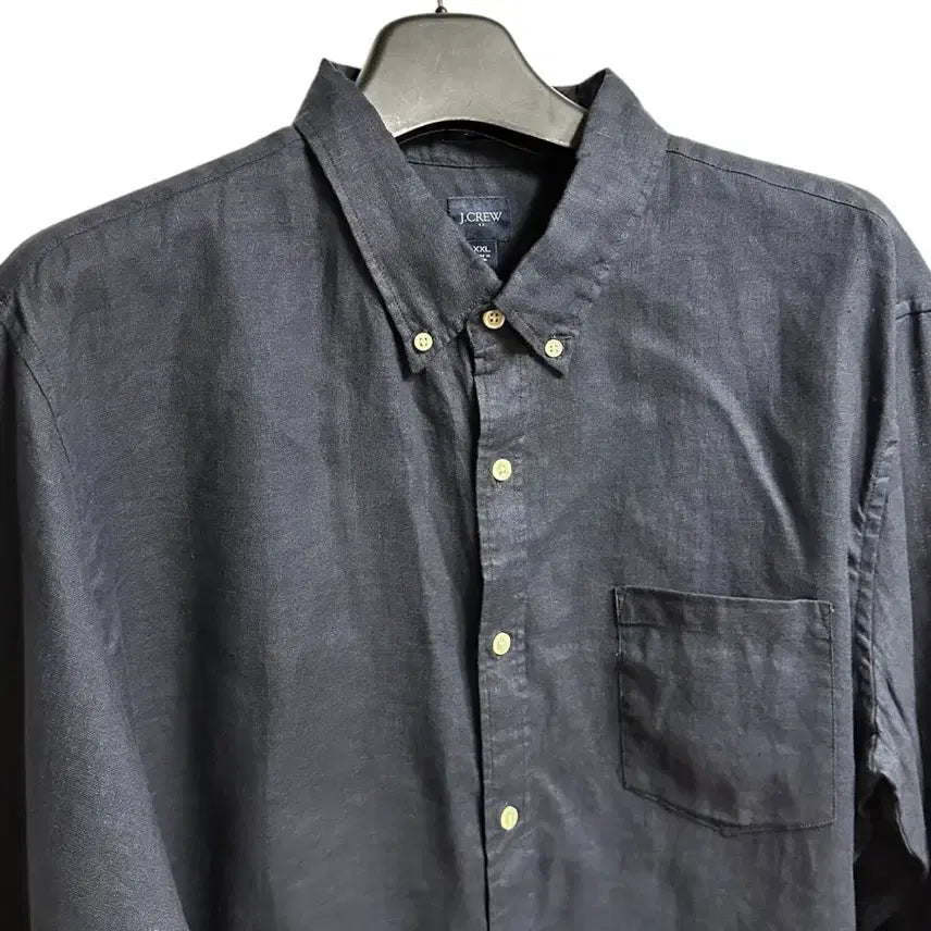 [BUNJANG] J.Crew Linen Long Sleeve Shirt Navy XXL / 제이크루(j.crew) 린넨 긴팔 셔츠 네이비 XXL 새상품
