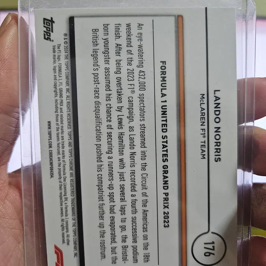 [BUNJANG] Topps Lando Norris Trading Card / 탑스 카드 랜도 노리스