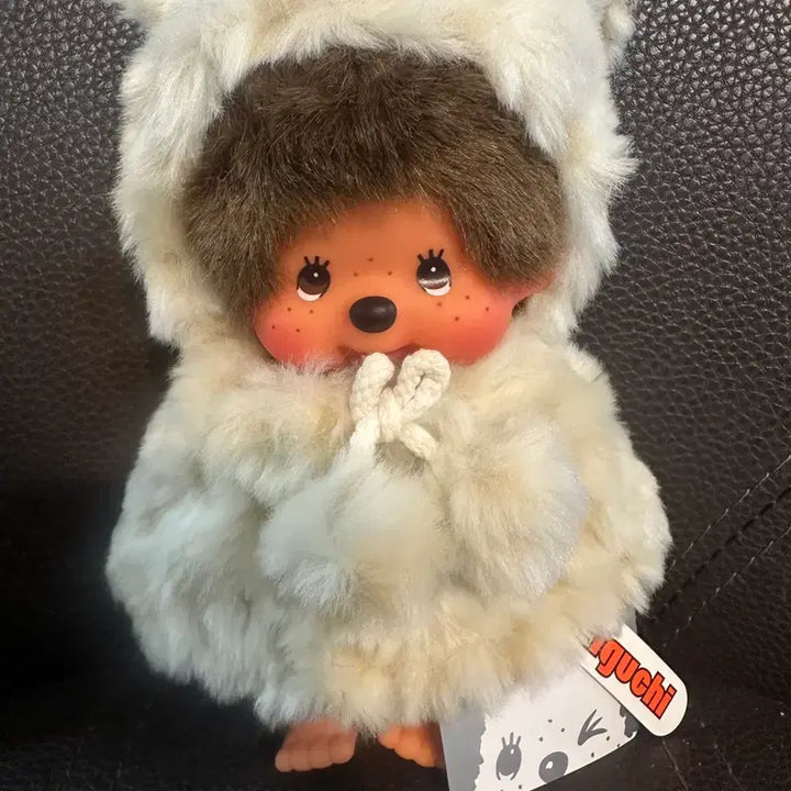 [BUNJANG] Monchhichi Leopard Print Cloak Beige / 호피망토 몬치치 베이지