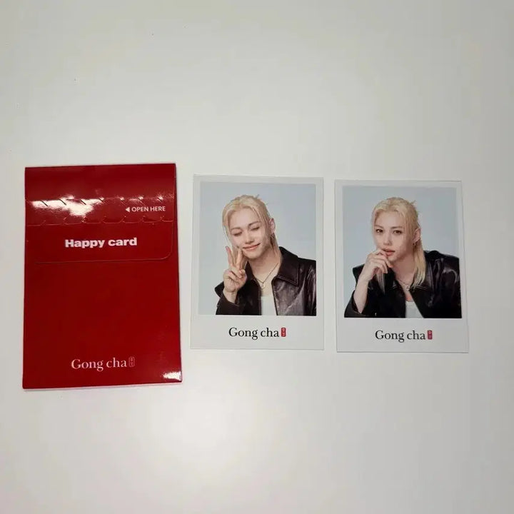 [BUNJANG] Stray Kids Felix Gongcha Happy Card Photocard Set (2 Types) / 스트레이키즈 필릭스 공차 해피카드 포토카드 2종 세트