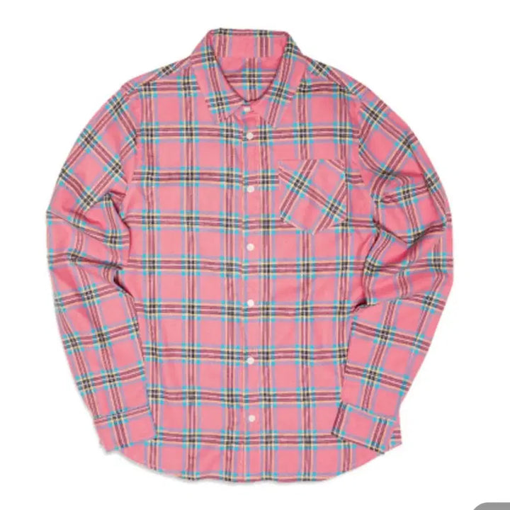 [BUNJANG] FEEL ENUFF Pink Check Pattern Cotton Shirt (Unisex M) / 필이너프 체크 셔츠