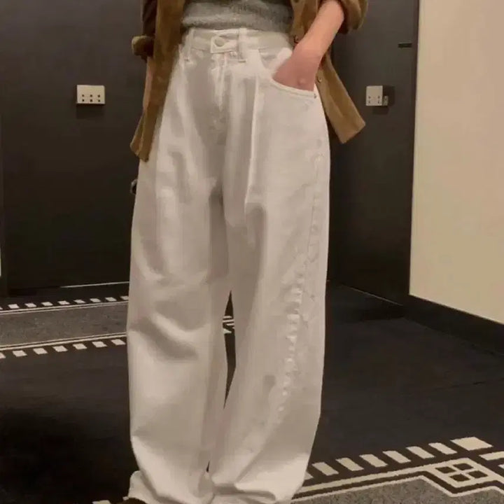 [BUNJANG] Miel 114 White Denim Pants S / 미엘 114 화이트데님 팬츠 속기모 타낫 포레스트 미엘 파운더스