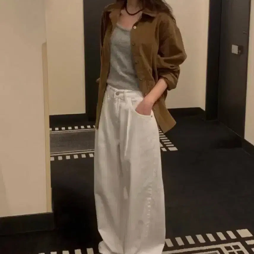 [BUNJANG] Miel 114 White Denim Pants S / 미엘 114 화이트데님 팬츠 속기모 타낫 포레스트 미엘 파운더스