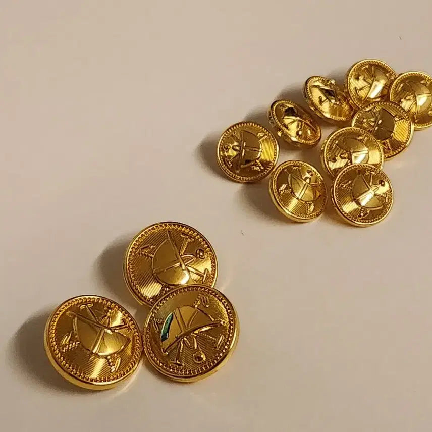 [BUNJANG] Polo Ralph Lauren Gold Button Set for Blazer Jacket / 폴로 금장 단추 금속 자켓 블레이져 용 단추만