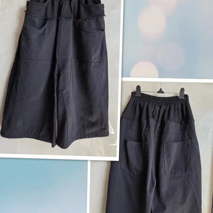 [BUNJANG] Bohemian Shop Wide Leg Skirt Pants / 보헤미안샵  밴딩 치마스커트 와이드 바지