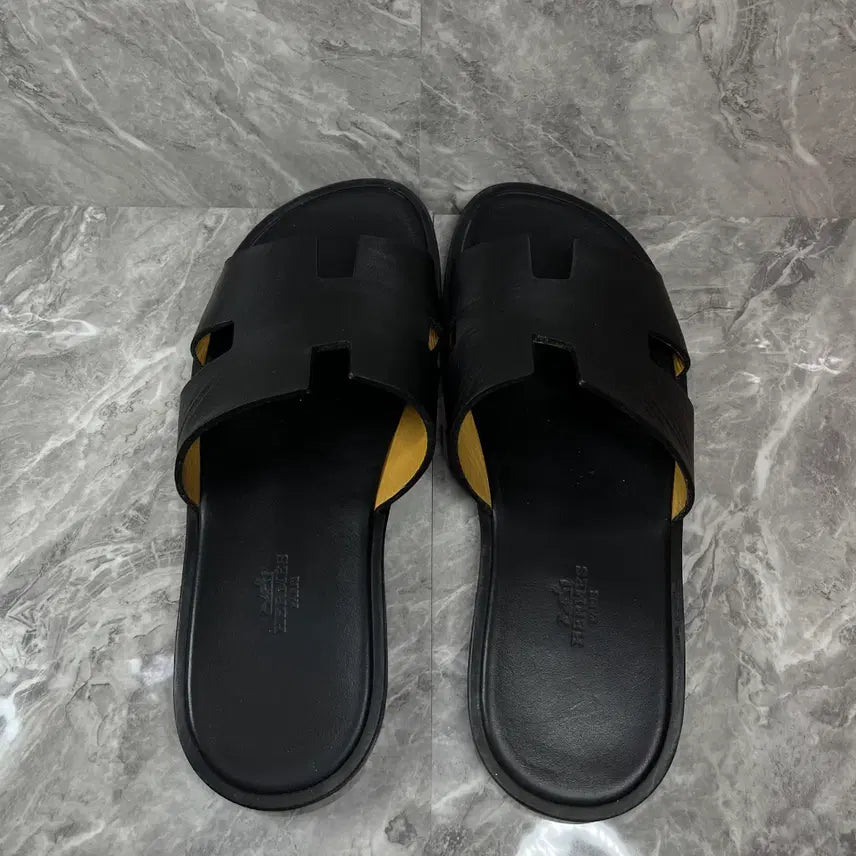 [BUNJANG] Hermes Izmir Black Leather Sandals / [새상품급] 에르메스 이즈미르 블랙