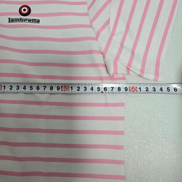 [BUNJANG] Lambretta Pink Stripe Short Sleeve Polo Shirt (M) / 람브레타 핑크 스트라이프 반팔 폴로티 M 새상품