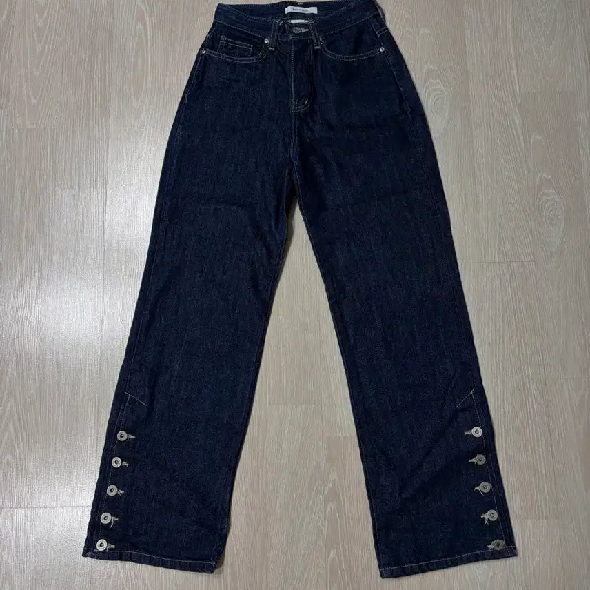 [BUNJANG] Wide Raw Denim Pants - Size S / (옷장정리)와이드 생지 데님 팬츠 s