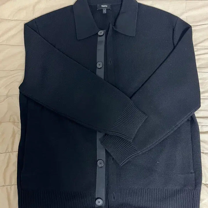 [BUNJANG] Theory Cameron Shirt Cardigan Black / 띠어리 카메론 (셔츠) 가디건 블랙 (95)