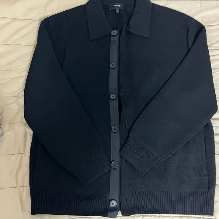 [BUNJANG] Theory Cameron Shirt Cardigan Black / 띠어리 카메론 (셔츠) 가디건 블랙 (95)