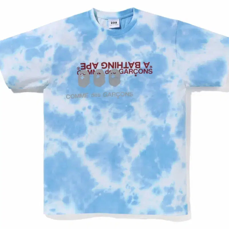 [BUNJANG] BAPE x Comme des Garçons Osaka Tie-dye T-shirt / 2XL] 베이프 x 꼼데가르송 오사카 타이다이 반팔 티셔츠 블루