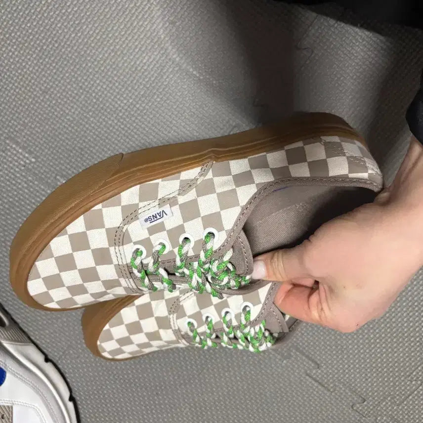 [BUNJANG] Vans Authentic Check Mule Sneakers / 반스 어센틱 체크 뮬 스니커즈
