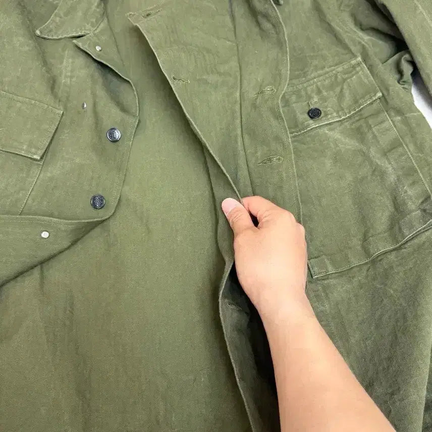 [BUNJANG] Buzz Rickson M43 HBT Herringbone Jacket / 버즈릭슨 m43 hbt 헤링본 자켓 40 (xl)