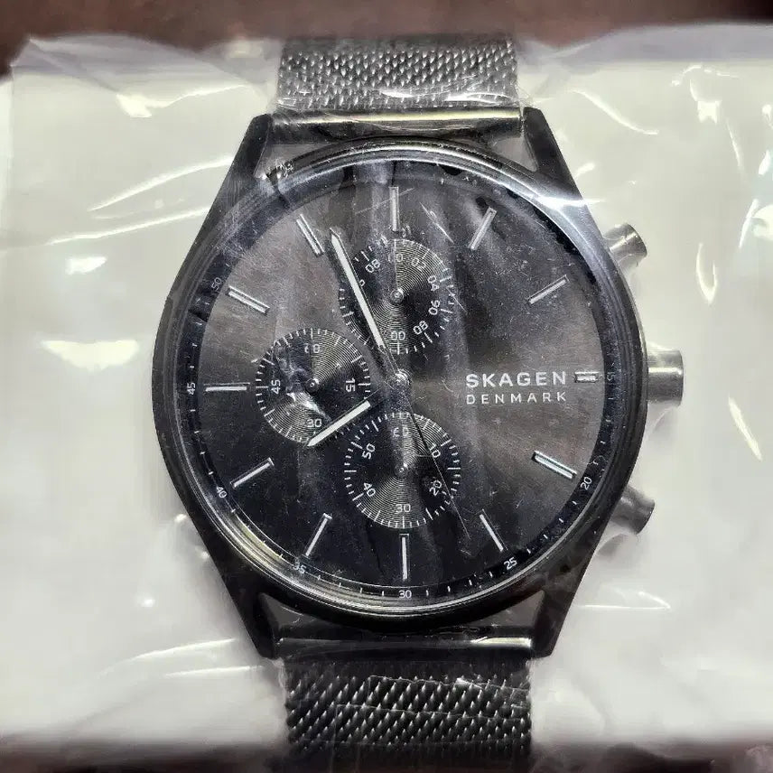 [BUNJANG] Skagen Holst Chronograph Charcoal Mesh Watch (New) / (신품)스카겐 skw6608 홀스트 크로노그래프 차콜 메쉬