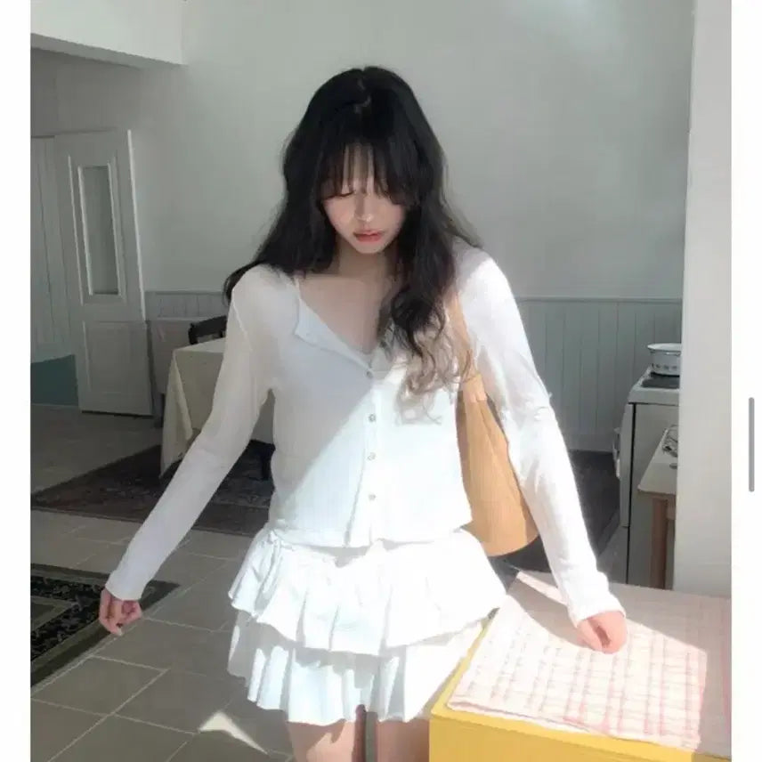 [BUNJANG] Mutecreme Pudding Cardigan Ivory Cloud Emotion / 뮤트크레메 푸딩 가디건 아이보리 클라우드이모션 제니오 영앤리치 프릴리