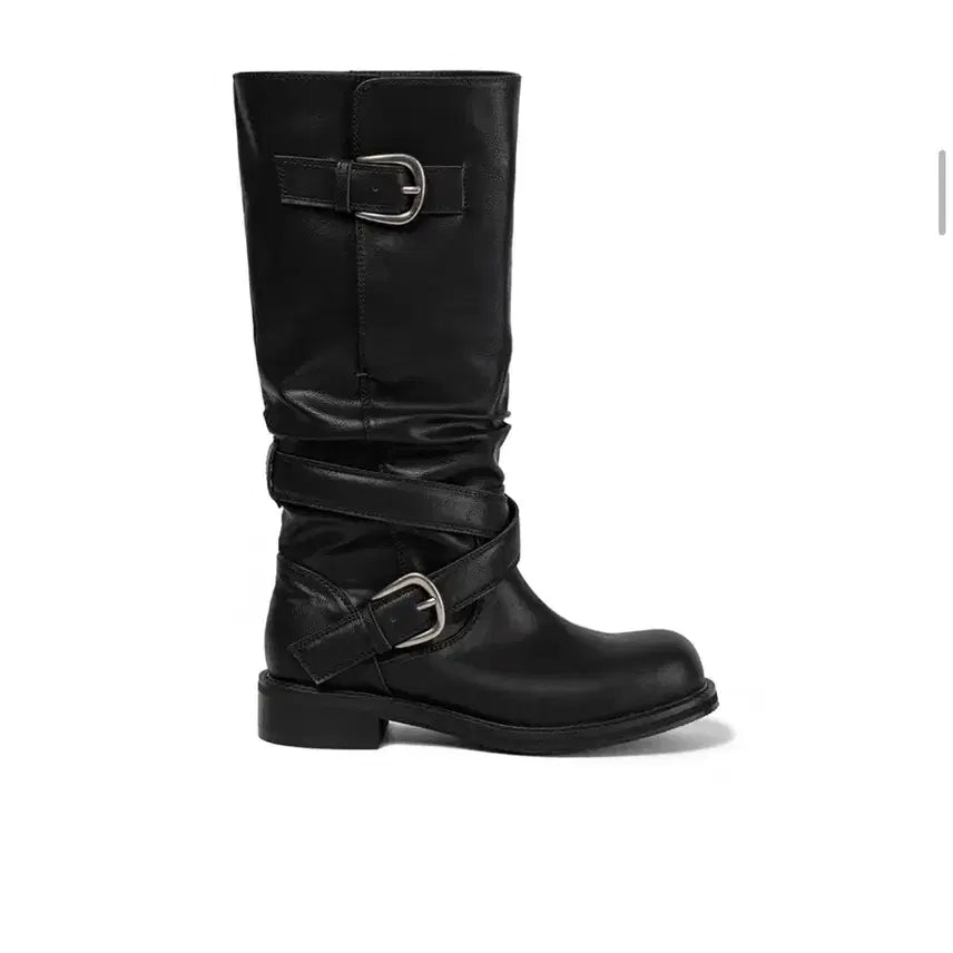 [BUNJANG] Buckle Fold-Down Boots / 기호 버클 부츠