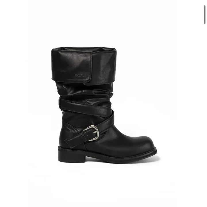 [BUNJANG] Buckle Fold-Down Boots / 기호 버클 부츠