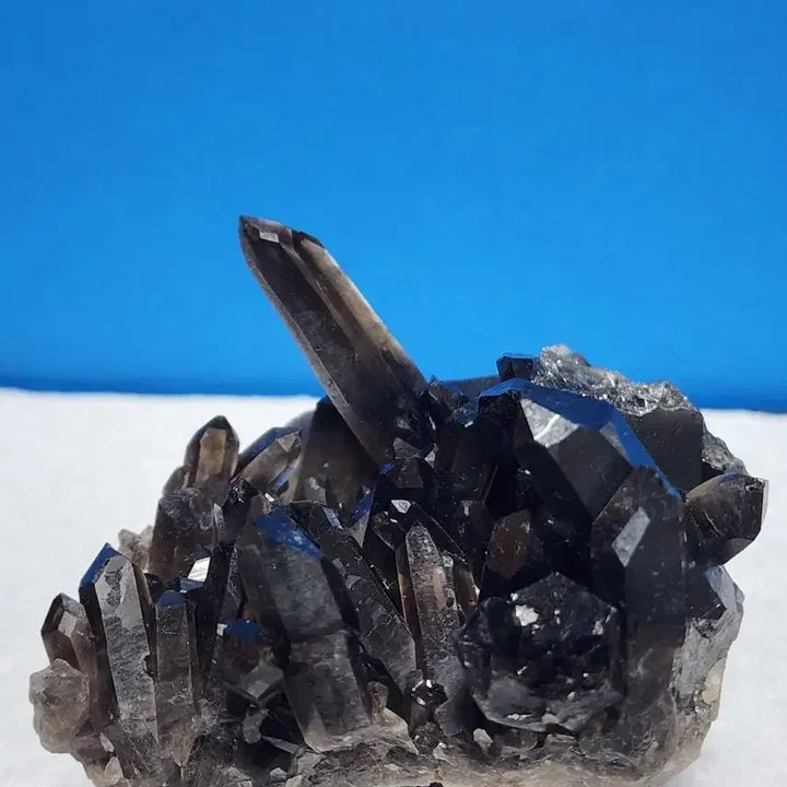 [BUNJANG] Natural Crystal Smoky Quartz Cluster with Stand / 천연크리스탈 스모키 쿼츠 수정 결정체 원석+받침대