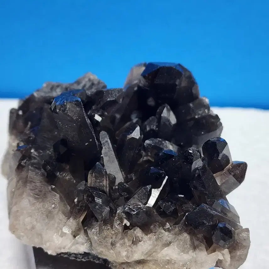 [BUNJANG] Natural Crystal Smoky Quartz Cluster with Stand / 천연크리스탈 스모키 쿼츠 수정 결정체 원석+받침대