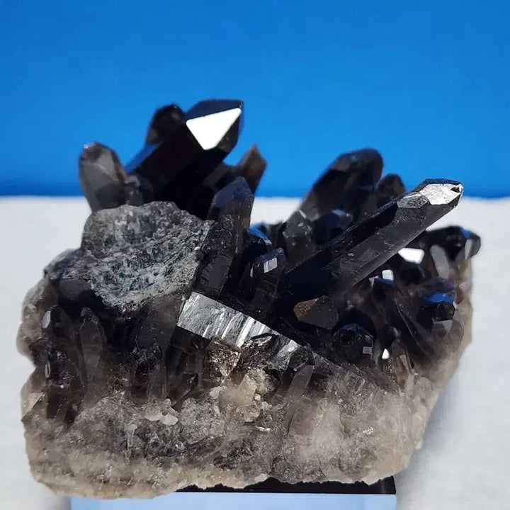 [BUNJANG] Natural Crystal Smoky Quartz Cluster with Stand / 천연크리스탈 스모키 쿼츠 수정 결정체 원석+받침대