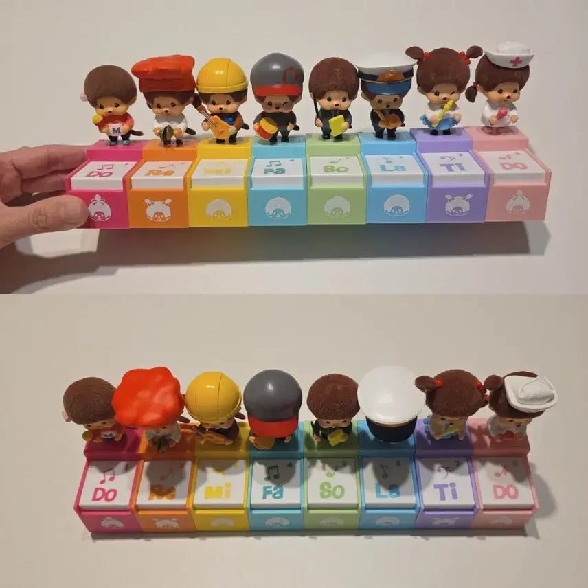 [BUNJANG] Monchhichi Circle K Piano Keyboard Figure Set / 몬치치 써클케이 콜라보 피아노 건반 피규어 세트