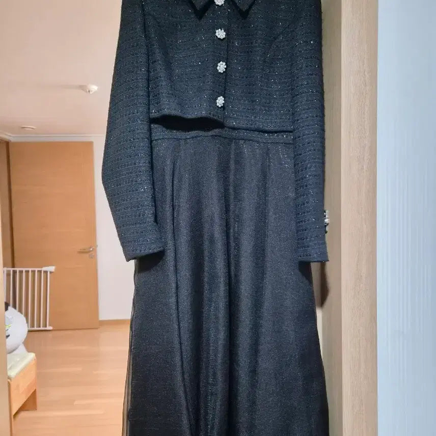 [BUNJANG] JJ JIGOTT Organza Tweed Jacket Dress / JJ지고트 오간자 트위드 자켓 원피스