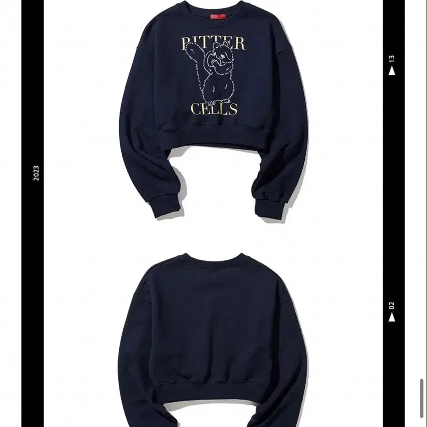 [BUNJANG] Bitter Cells Chipmunk Navy Sweatshirt / 비터셀즈 칩멍크 네이비 스웨트셔츠