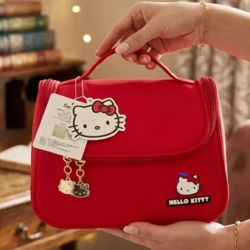 [BUNJANG] Hello Kitty Cosmetic Pouch / 헬로키티 화장품 파우치 키티 다용도 파우치 핑크/레드 새상품