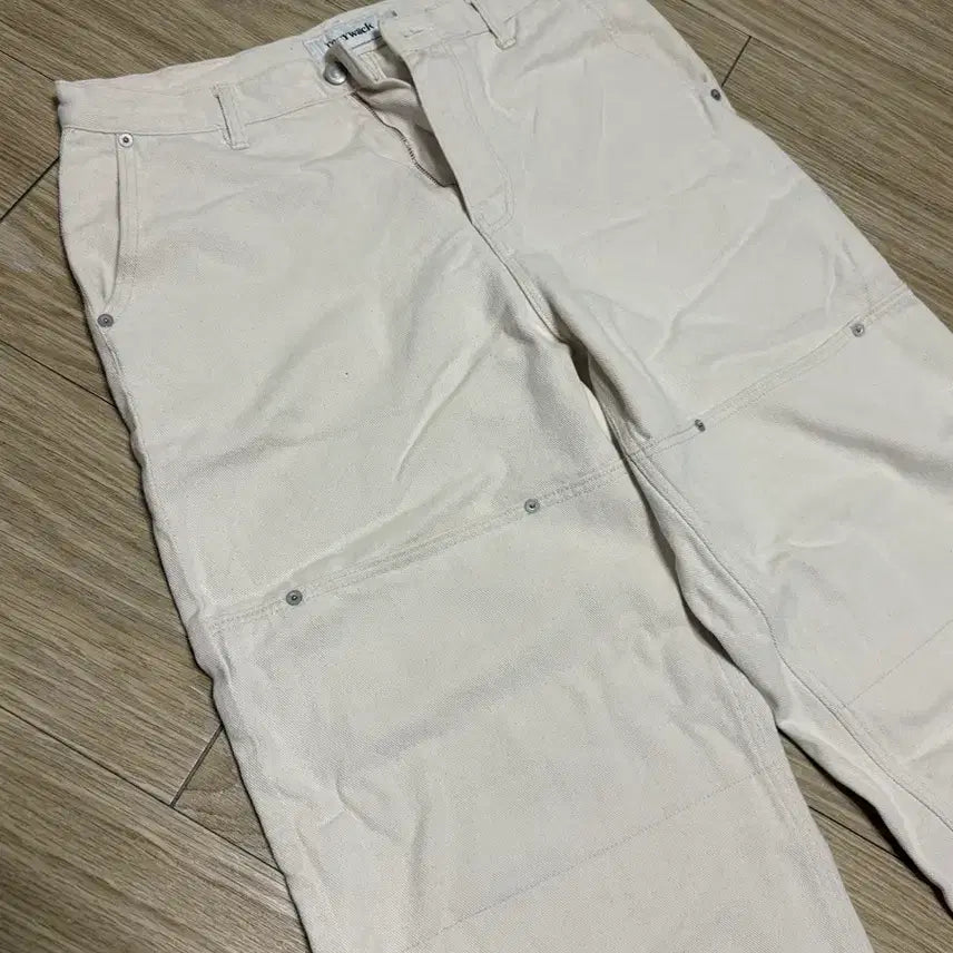 [BUNJANG] Tonywack White Double Knee Denim / 토니웩 화이트 더블니