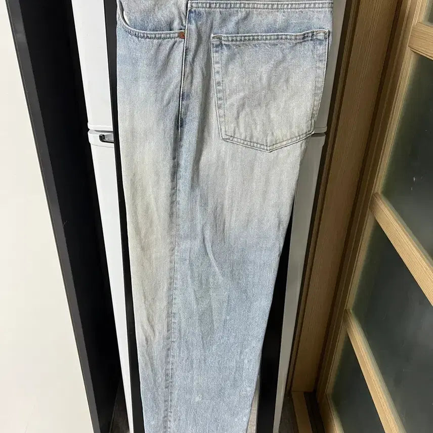 [BUNJANG] Union Blue Selvedge Wide Denim Bleach Jeans / [30] 유니온블루 아콘 셀비지 와이드 데님 블리치