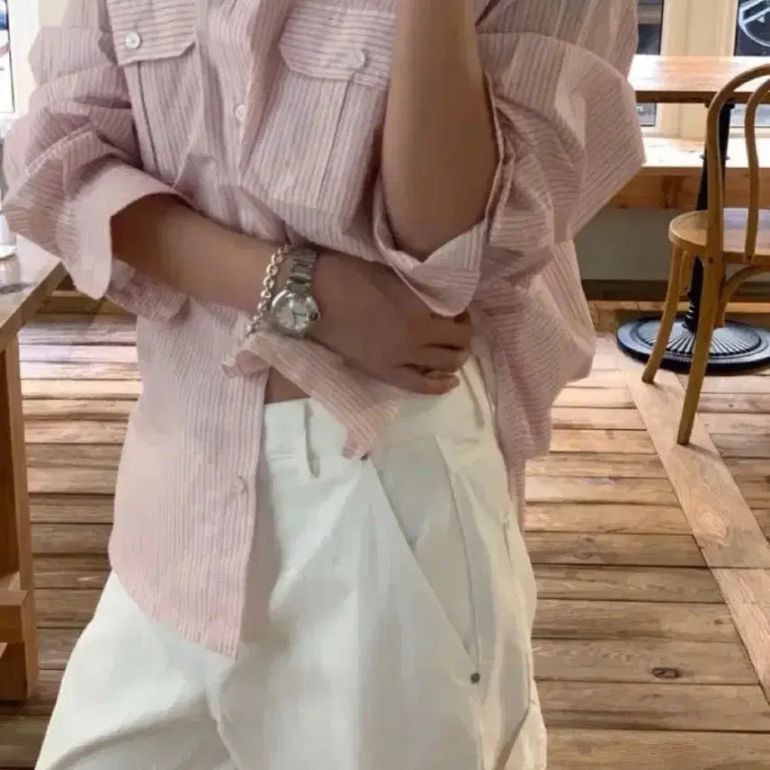 [BUNJANG] Jinsim Your Shirt Striped Shirt / [새상품]진심 유어 셔츠 스트라이프 셔츠 리에뜨 미엘 르버터 베르가못