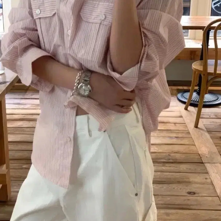 [BUNJANG] Jinsim Your Shirt Striped Shirt / [새상품]진심 유어 셔츠 스트라이프 셔츠 리에뜨 미엘 르버터 베르가못
