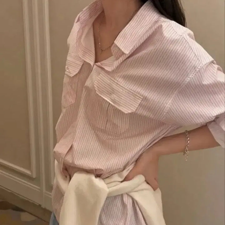 [BUNJANG] Jinsim Your Shirt Striped Shirt / [새상품]진심 유어 셔츠 스트라이프 셔츠 리에뜨 미엘 르버터 베르가못
