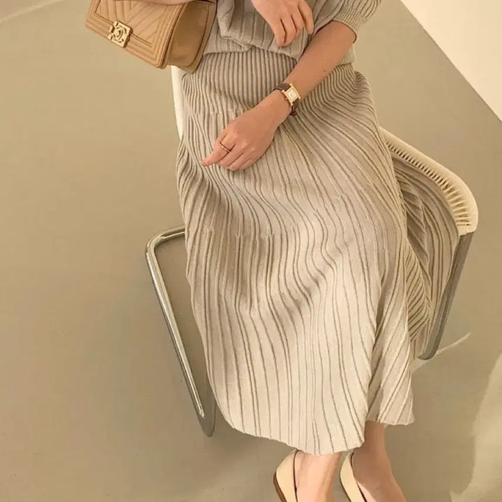 [BUNJANG] Bowen Pleated Long Skirt / 보웬 스커트