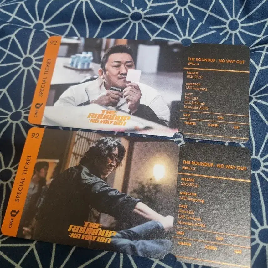 [BUNJANG] The Roundup: No Way Out CineQ Special Ticket Set / 영화 범죄도시3 씨네큐 스페셜 티켓 판매합니다
