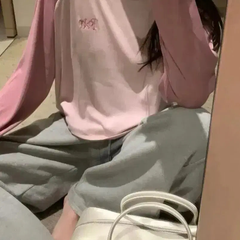 [BUNJANG] Pretty Young Thing Forest Letter Raglan Cropped T-Shirt / 포스터 poster 레글런 나그랑 크롭 티셔츠 프리티영띵 포레스트 리터