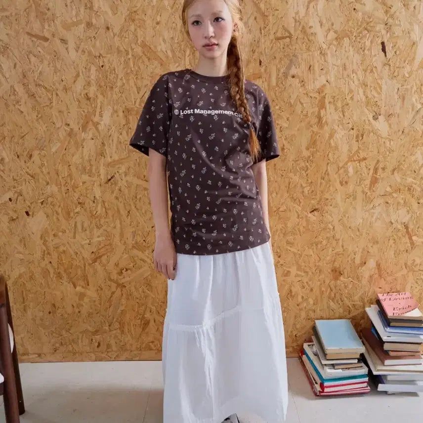 [BUNJANG] LMC Flower Collection Brown T-shirt / LMC 플라워 컬렉션 반팔