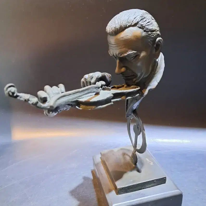 [BUNJANG] Violin Player Bust Bronze Sculpture / 바이올린 연주자 흉상 브론즈