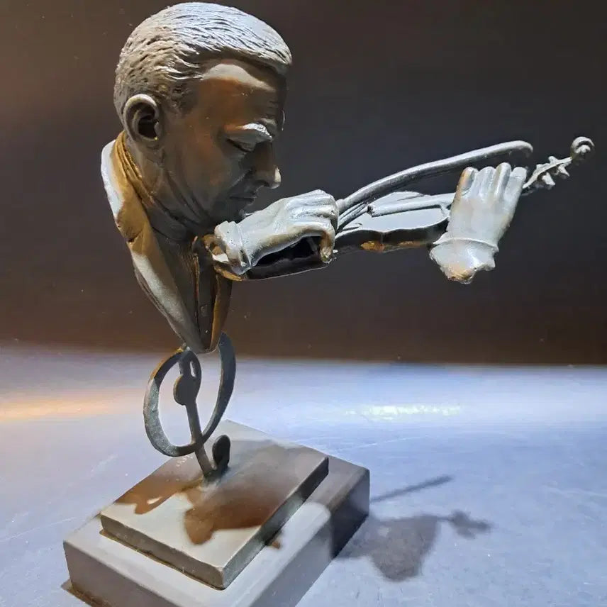 [BUNJANG] Violin Player Bust Bronze Sculpture / 바이올린 연주자 흉상 브론즈