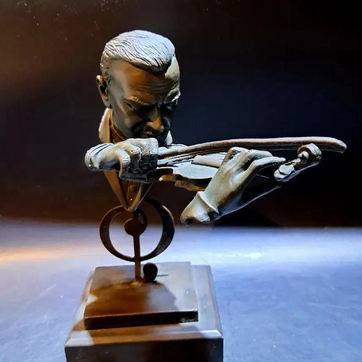 [BUNJANG] Violin Player Bust Bronze Sculpture / 바이올린 연주자 흉상 브론즈