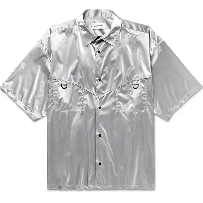 [BUNJANG] AMBUSH Metallic Coated-Shell Shirt / 엠부쉬 코팅 실버셔츠