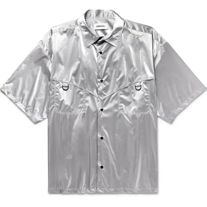 [BUNJANG] AMBUSH Metallic Coated-Shell Shirt / 엠부쉬 코팅 실버셔츠