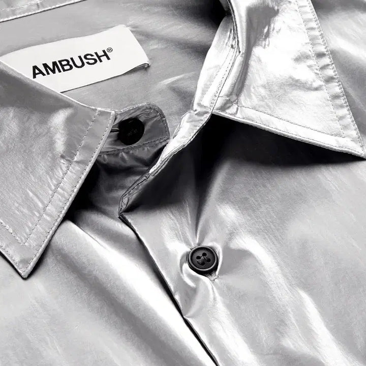 [BUNJANG] AMBUSH Metallic Coated-Shell Shirt / 엠부쉬 코팅 실버셔츠