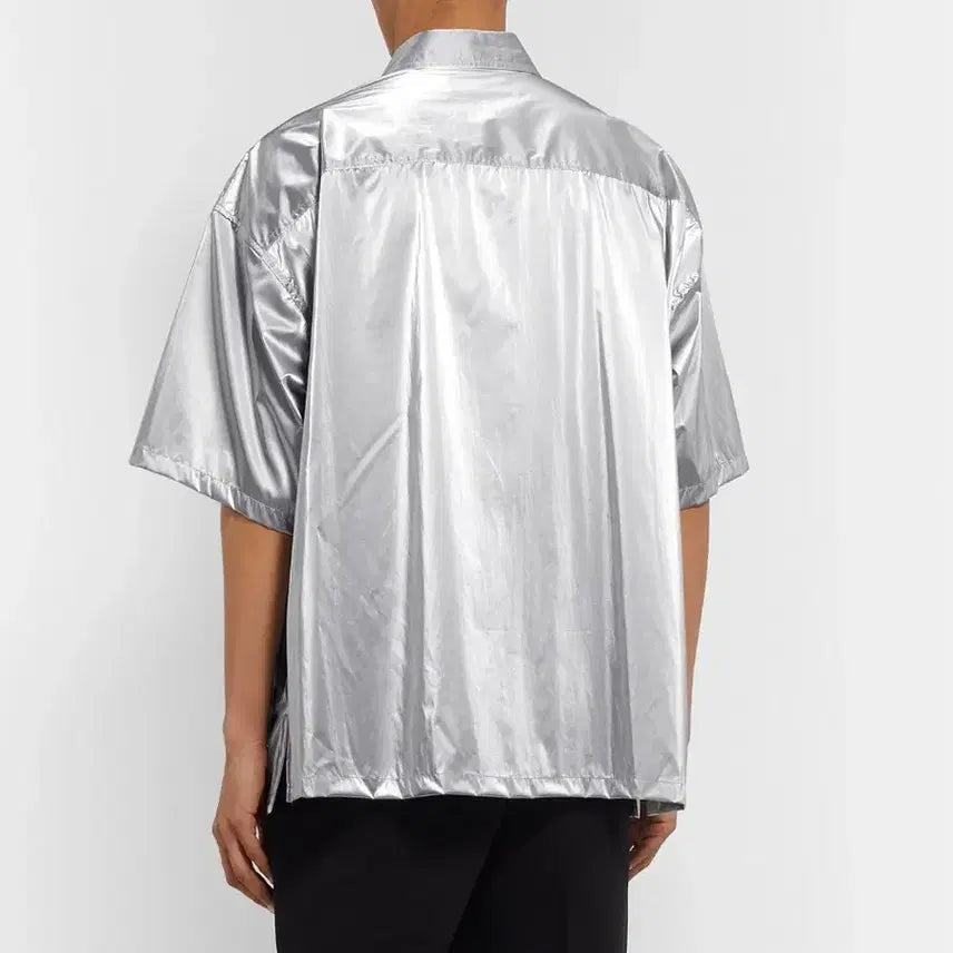 [BUNJANG] AMBUSH Metallic Coated-Shell Shirt / 엠부쉬 코팅 실버셔츠