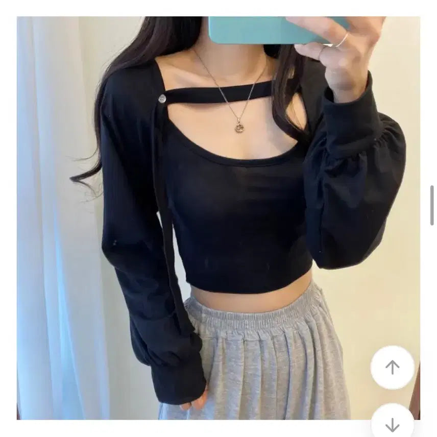 [BUNJANG] Black Bolero Sleeveless Cardigan Set / 블랙 볼레로 나시가디건 세트